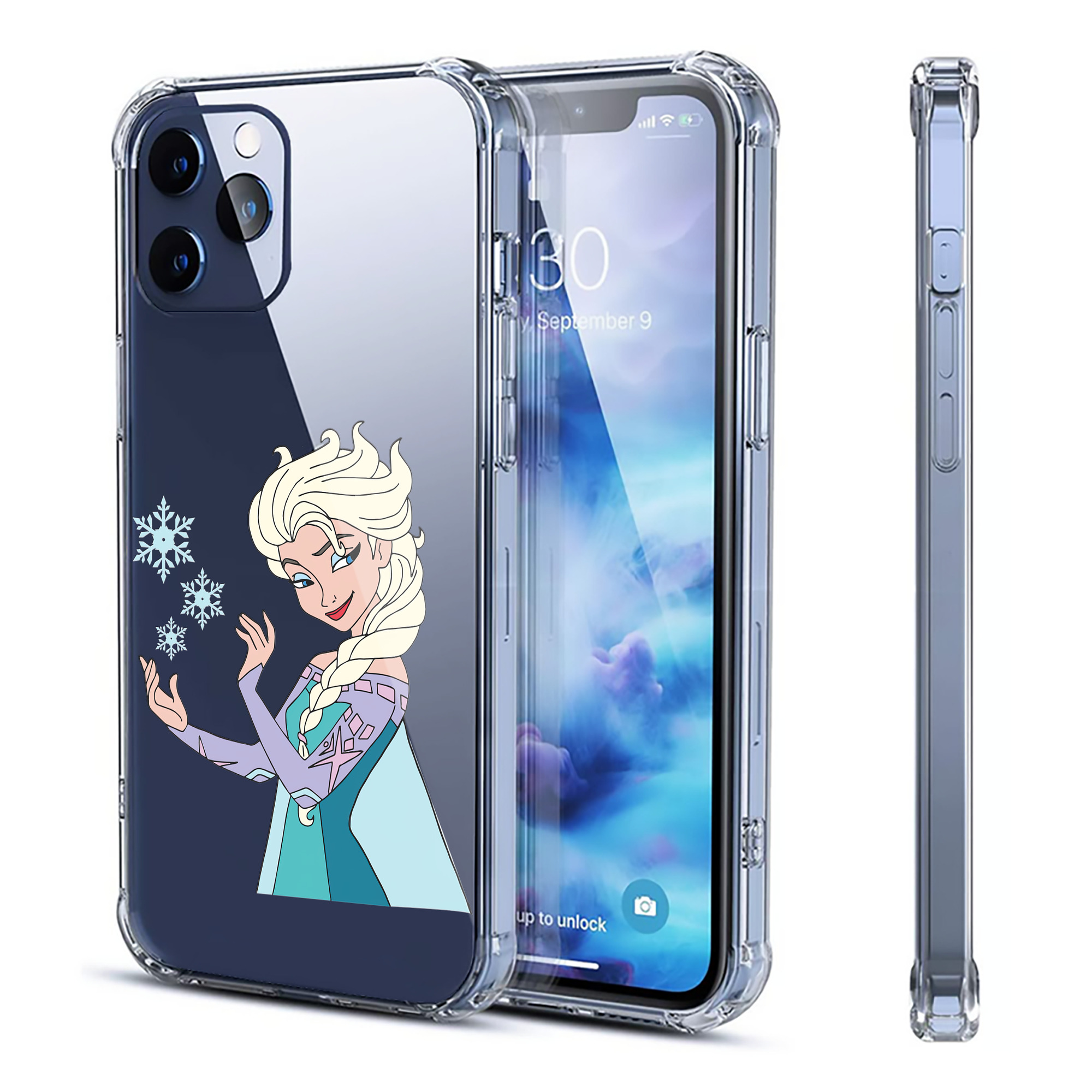 （画像用） アナと雪の女王 アンナ エルサ Frozen Anna Elsa 【iPhone 12シリーズ対応】透明スマホケース（クリアソフトケース）